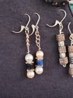 Lot Of 10 Mixed Vintage Jewelry Quartz & AB Metallic Beads Pendants Clip Pierced — photo 7