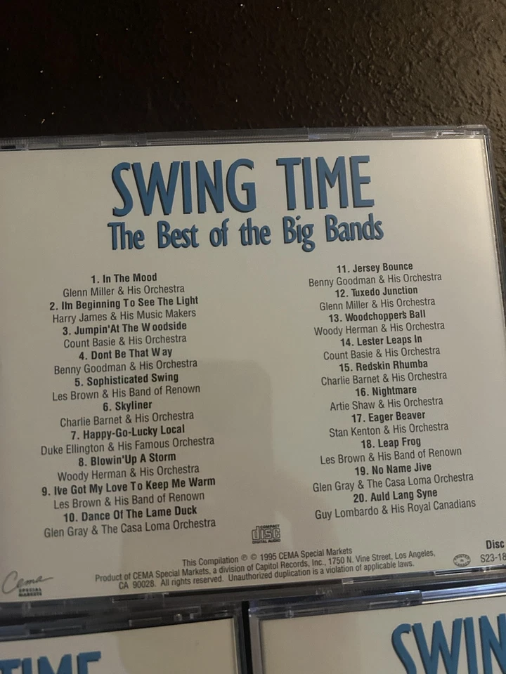 Vintage Various Artists 3 CD Set Swing Time The Best of the Big Bands 1995 Jazz Foto 2 de 4