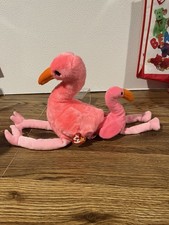 Ty Beanie Baby  Ty Buddy PINKY the Flamingo 1998 Large 16" Plush Pink SET OF 2