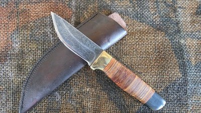 R&A Custom Handmade Knife USA High Carbon Steel Hunting Skinner Knife
