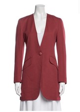 Christian Dior Authentic Vintage Solid Red Long Sleeve Blazer Jacket 4 Small