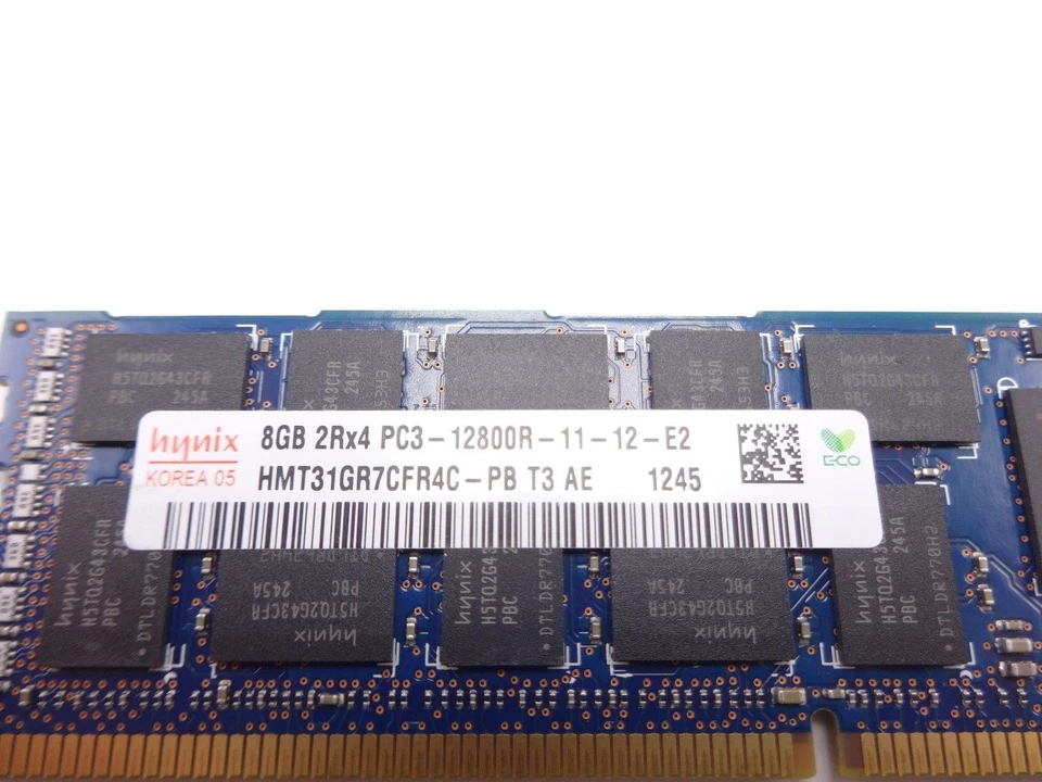 HYNIX HMT31GR7CFR4C-PB 8GB 2RX4 PC3 12800R Dimm ***Server Memory *** - Image 2 of 4