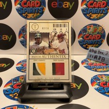 2005 Fleer Skybox Eric Chavez Troy Glaus 02/10 Authentix MLB Dual Patch Card