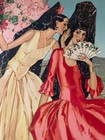 Vintage Print ~vibrant-“Le Secret “ A. Chaxelle Switzerland Series 454 No. 1 — photo 7