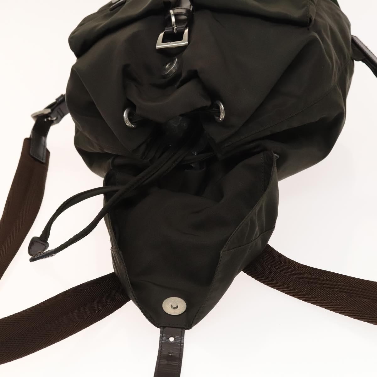 Prada Double Pocket Drawstring Backpack Nylon Wit… - image 19