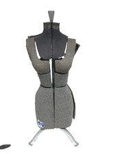 QUALITY QUEEN Adjustable JR Female Fabric Torso Dress Form with Cloth Texture