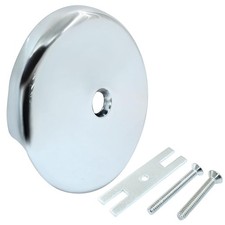 Chrome Bathtub Drain Overflow Face Plate Single Hole Overflow Plate Cover