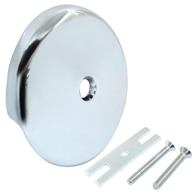 Chrome Bathtub Drain Overflow Face Plate Single Hole Overflow Plate Cover