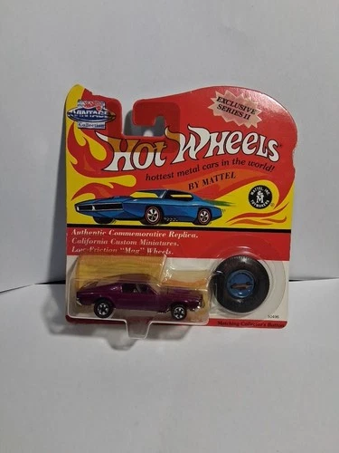 HOT WHEELS Vintage 25th Anniversary Series II CUSTOM MUSTANG Purple Damaged Card
