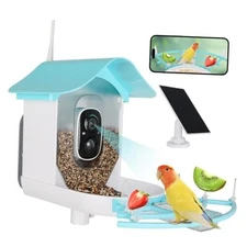 Bird Feeder with Camera, AI Identify Birds Species Solar Powered, Auto Record 