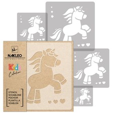 KIDS Reusable Plastic Stencils 5 pcs // UNICORN 2