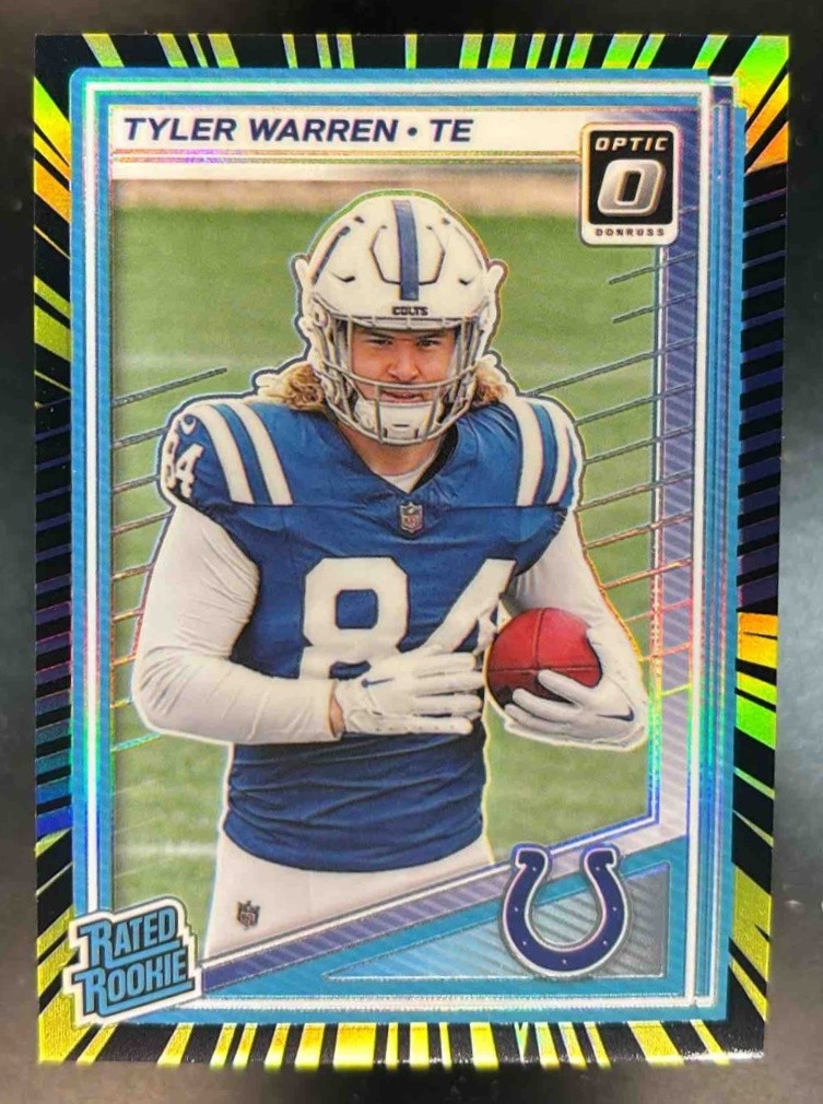 2025 Donruss Optic Tyler Warren Electricity Prizm /75 #234 Indianapolis Colts