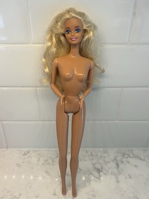Mattel Barbie Doll Vintage SUPER STAR ERA Bent Arms Blonde Hair Blue Eyes NUDE 