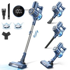PrettyCare W200 Cordless Stick Vacuum Cleaner, 30Kpa Suction, 2600mAh Battery,