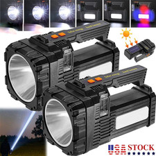 10000000LM Spotlight Rechargeable Flashlight Super Bright Outdoor Handheld Torch