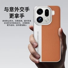 For OPPO Find X9 Pro, Phone Case Hybrid PU Leather Hard Camera-style Cover