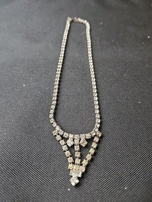 1950's Elle Belle Clear/White Rhinestone Necklace
