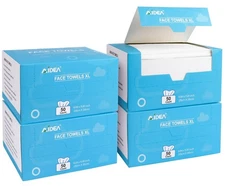 AIDEA XL Face Towels Disposable-200Ct (4 Box), Clean Facial Cloths, Facial Cl...