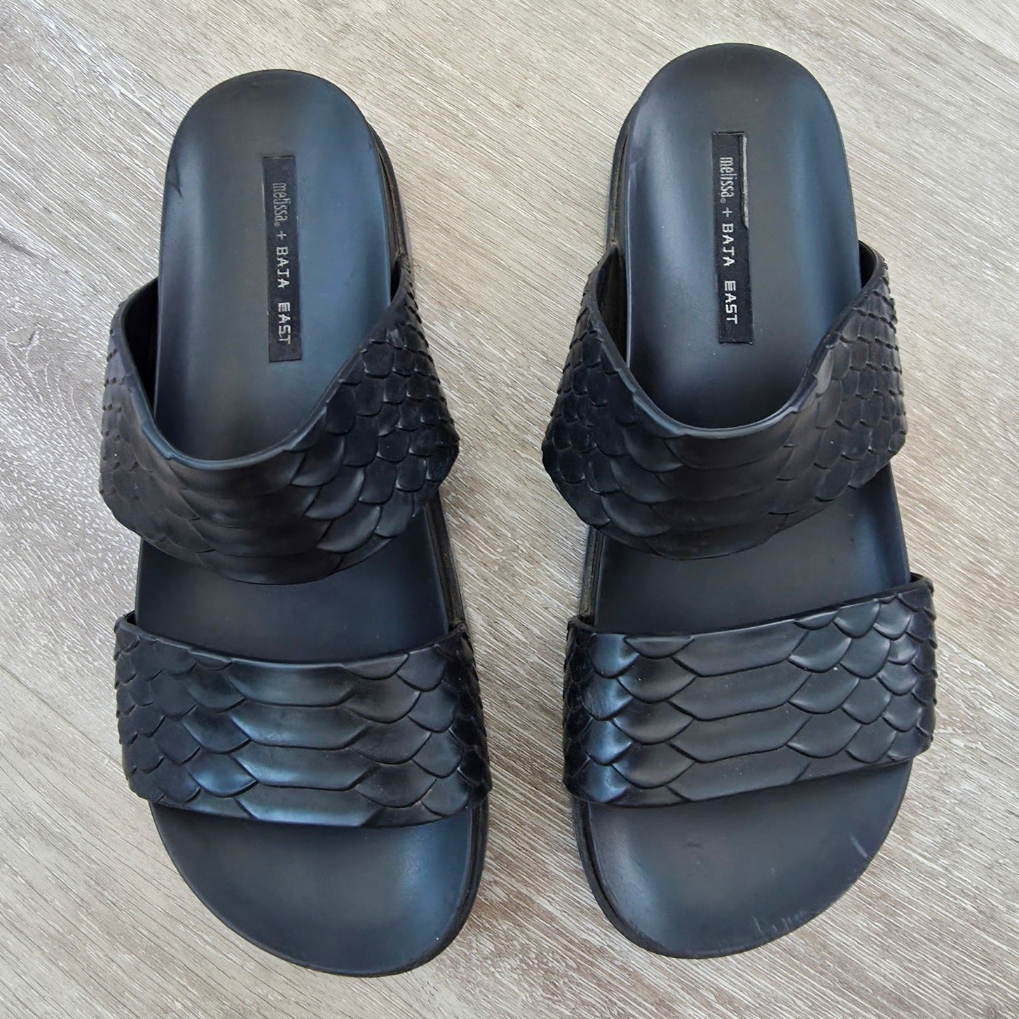 Melissa Baja East Cosmic Python Embossed Platform… - image 2