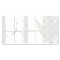 Minimalistische Glas-Wanduhr Abstraktion Hintergrund WeißE Zeiger 60X30 Cm
