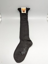 Vintage NOS Antique Early Bearskin Brand Boys Ribbed Black Socks