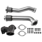 Bellowed Turbo Diesel Exhaust Up Pipes For Ford Powerstroke 1999-2003 7.3L