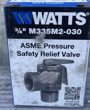 New Watts M335M2-030 3/4" ASME Pressure Safety Relief Valve