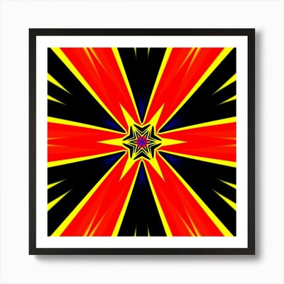 Abstrakter Starburst 1 Kunstdruck gerahmt Wandbild Poster Leinwanddruck Bild