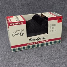 Dearfoams Women's Size M 7-8 Total Comfort Clog Slipper Black