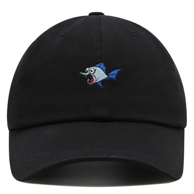 JPAK Surprised Fish Premium Dad Hat Soft Cotton Breathable Nautical Ocean