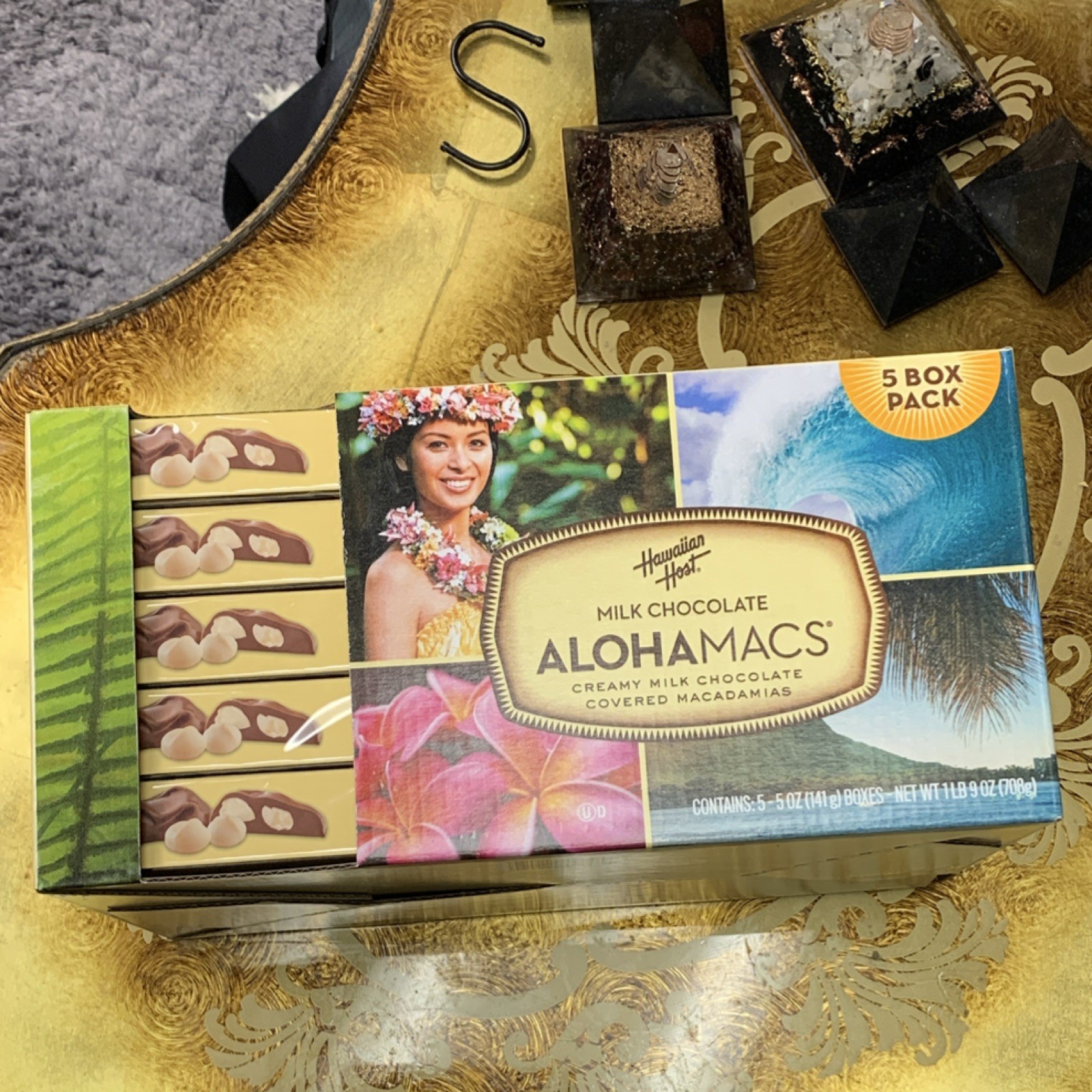 Hawaiian Host AlohaMacs Milk Chocolate Macadamia Nuts 5 Box 