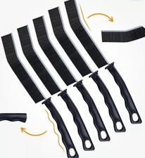 Hard Bristle Crevice Cleaning Brush, 5 Pcs Household Brushes, Black