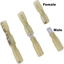 Waterproof Female Male 6.3mm Spade Terminals 10-12AWG Heat Shrink Wire Connector