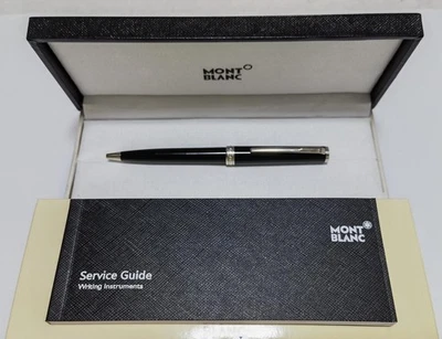 MONTBLANC PIX black and Platinum Ballpoint Pen 114797 - New & Authentic - Image 1 of 4