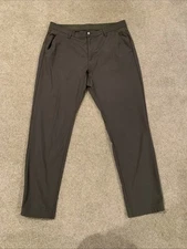 BYLT Everyday Pant Men XL Green Tapered Chino (36x30) Stretch Casual Athlesiure