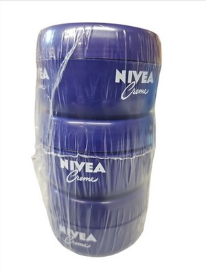 3 Pack NIVEA Creme Body, Face and Hand Moisturizing Cream, 6.8 Ounce Each
