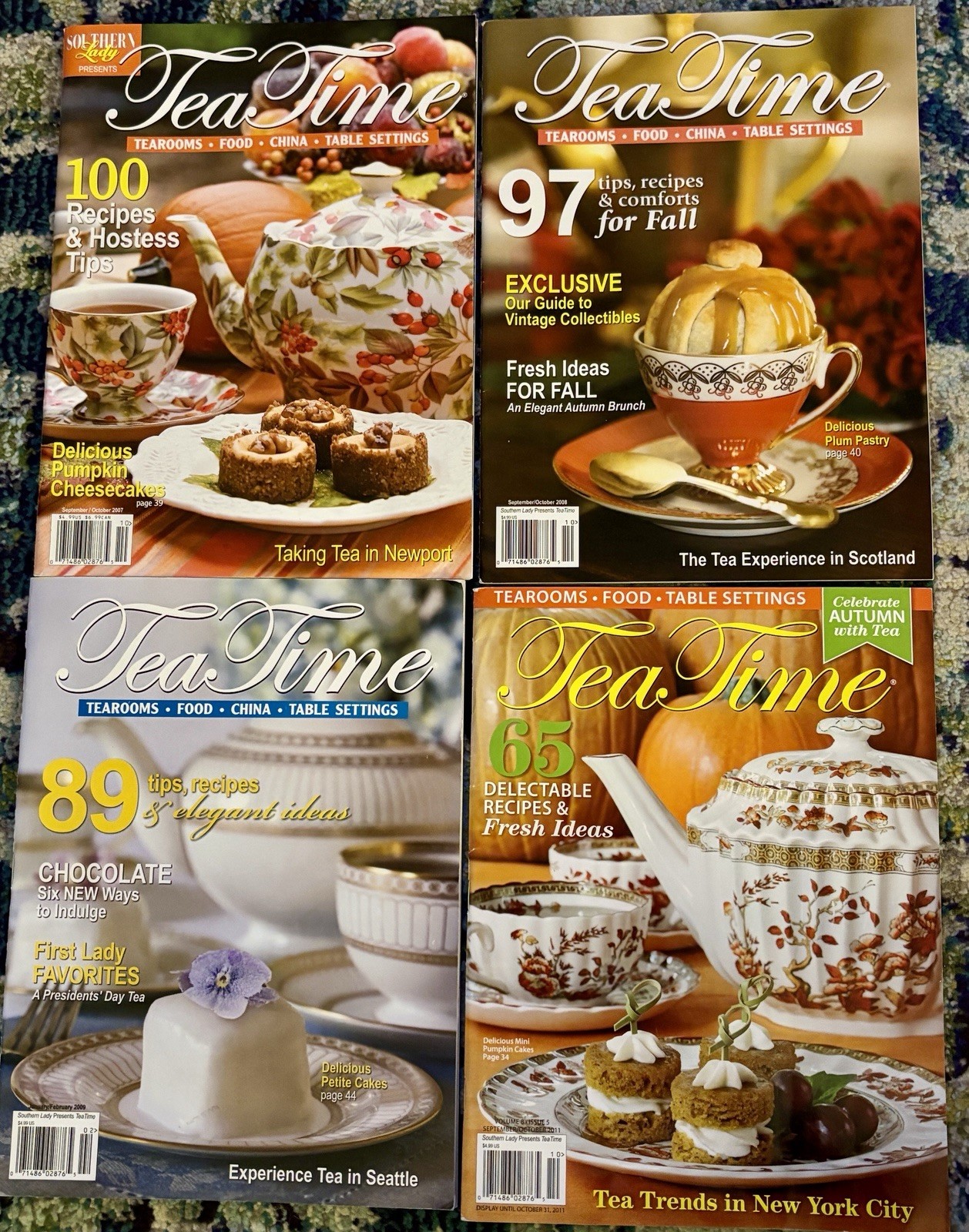 Time Magazine Lot 4 Iss. 2007-2011 Recipes Party Food Table Etiquette