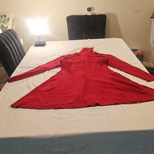 Fashion Nova Red Knit Turtleneck Long Sleeve Sweater Midi Dress XL
