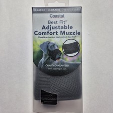 Coastal Pet Best Fit Adjustable Comfort Muzzle X-Large Black Dog Muzzle