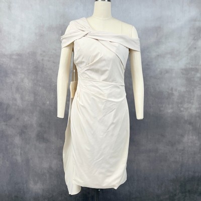 Lan Ting Bride Dress Womens 10 Cream Bridesmaid Wedding Party Minimalist Elegant