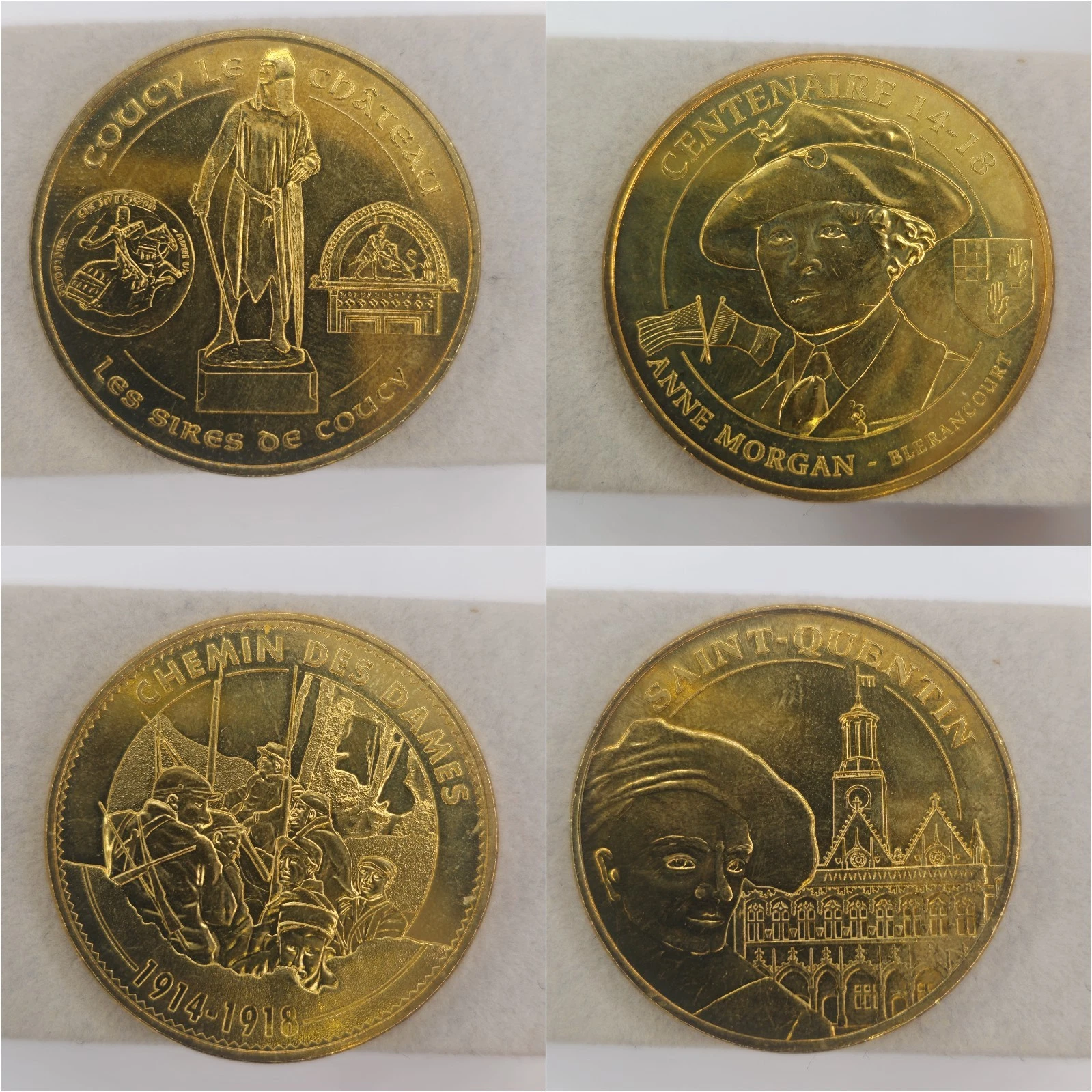Aisne 02 - Lot Jetons Touristiques Médailles Souvenirs Monnaie de Paris