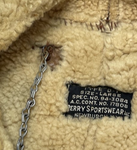 VTG WWII USAAF D-1 Flight Mechanics Jacket Perry Sportswear Shearling 1942 17808 - Picture 19 of 24