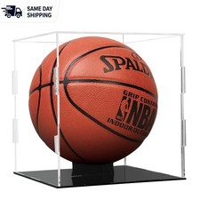 Basketball Display Case Acrylic Box Stand Clear Autographed Soccer Ball Models