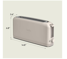 bella 2 Slice Slim Toaster, Fits-anywhere Kitchenware, 6 Setting Shade Control