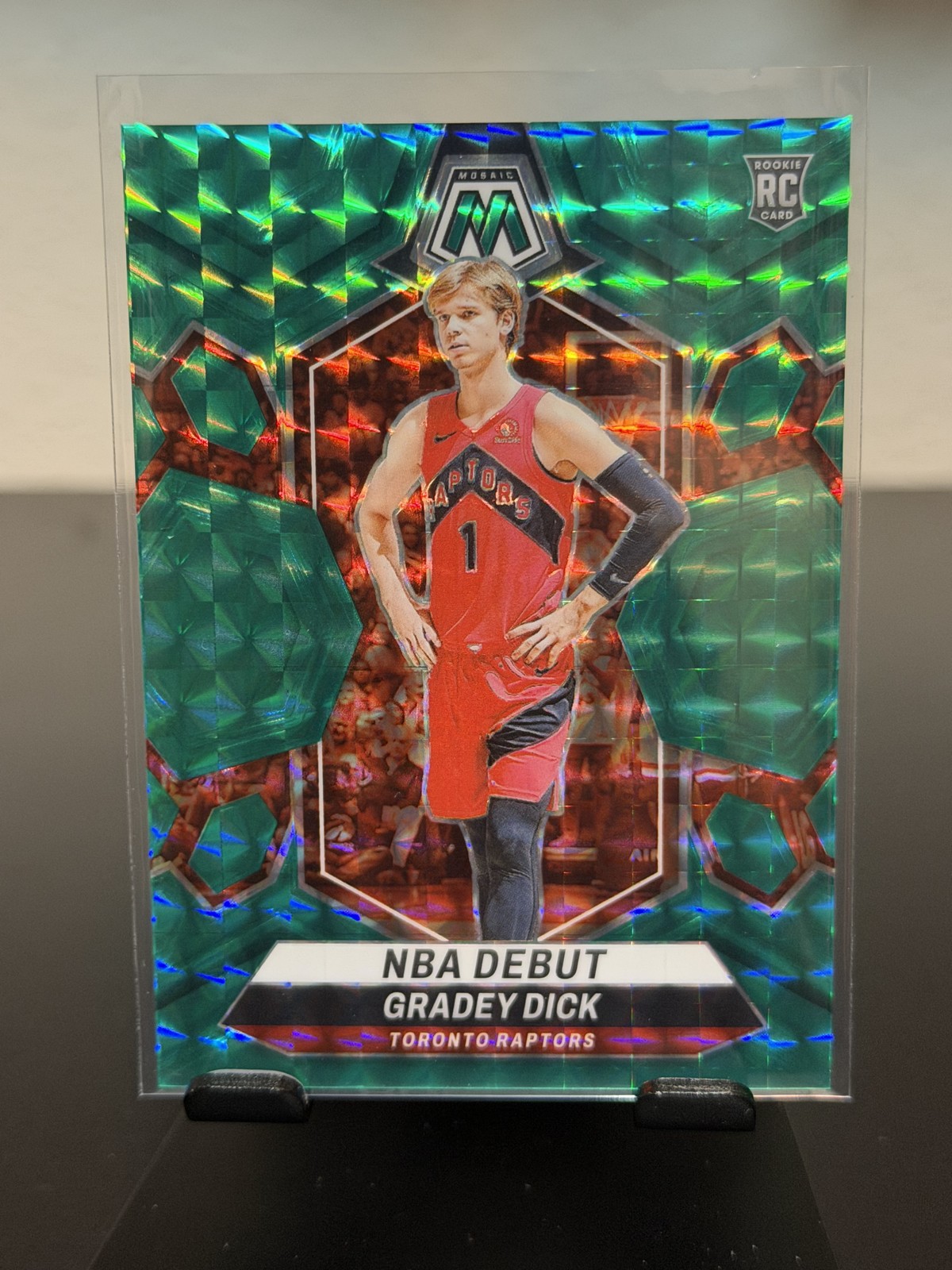 2023-24 Panini Mosaic - NBA Debut Gradey Dick #260 Teal Mosaic Prizm /75 (RC)