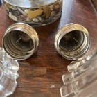 Vintage Estate Heavy Crystal Salt And Pepper Shakers With Silver Lids — photo 8