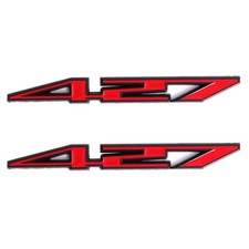 2pc 427 Emblem 3d Metal Aluminum Badge Nameplate Black Red 2pc 427 Emblem 3d Metal Aluminum Badge Nameplate Black Red