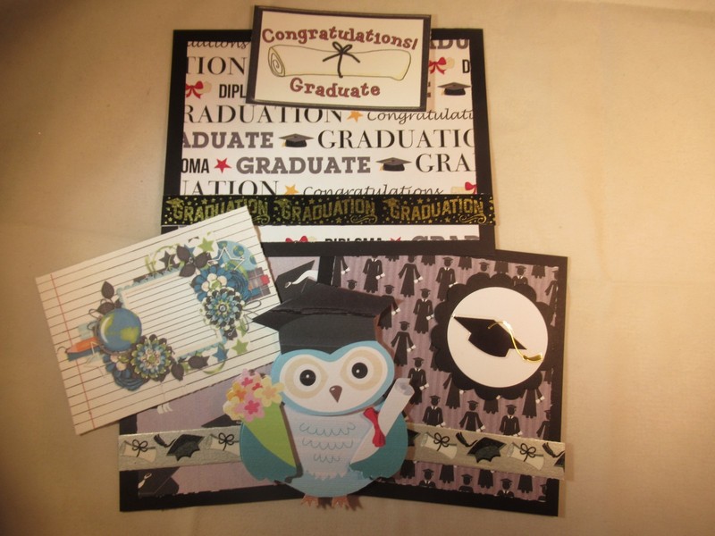 GRADUATION  3D PAPER PIECING  SCRAPBOOK PAGE MAT SET