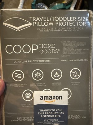 Coop Home Goods Ultra-Tech Toddler Pillow Protector (White), White 