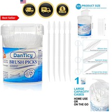 Brushpicks Interdental Toothpicks,Soft Bristle Dental Floss Picks Toothpicks,...